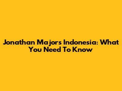 Jonathan Majors Indonesia: What You Need To Know
