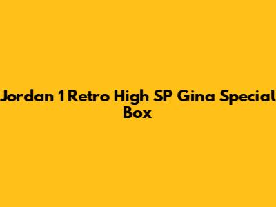 Jordan 1 Retro High SP Gina Special Box