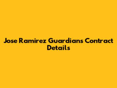 Jose Ramirez Guardians Contract Details
