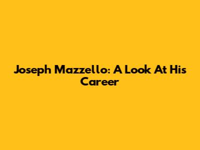 Joseph Mazzello: A Look At His Career