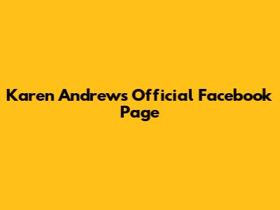 Karen Andrews' Official Facebook Page