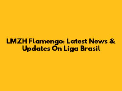 LMZH Flamengo: Latest News & Updates On Liga Brasil