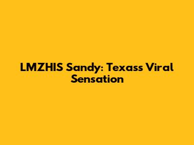 LMZHIS Sandy: Texas's Viral Sensation