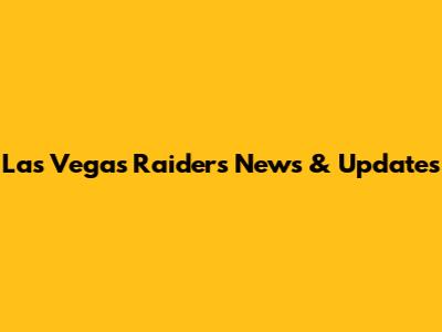 Las Vegas Raiders News & Updates