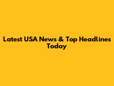 Latest USA News & Top Headlines Today