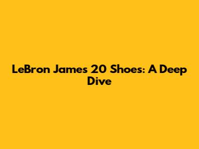 LeBron James 20 Shoes: A Deep Dive