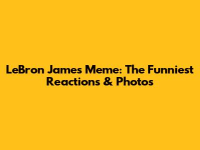 LeBron James Meme: The Funniest Reactions & Photos