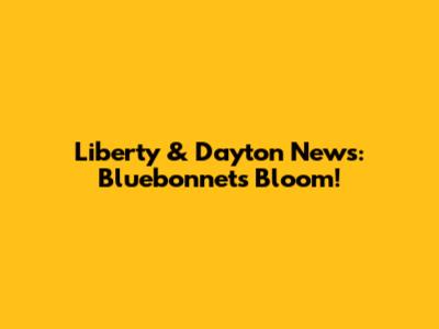 Liberty & Dayton News: Bluebonnets Bloom!