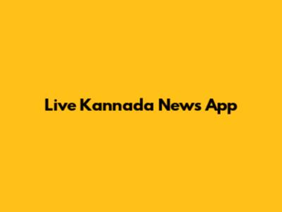 Live Kannada News App