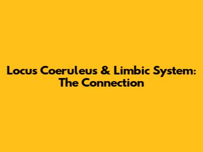 Locus Coeruleus & Limbic System: The Connection