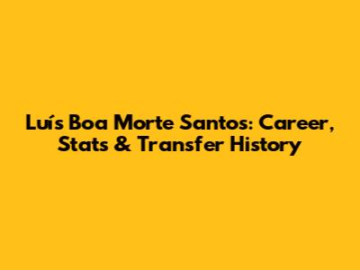 Luís Boa Morte Santos: Career, Stats & Transfer History