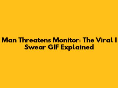 Man Threatens Monitor: The Viral 'I Swear' GIF Explained