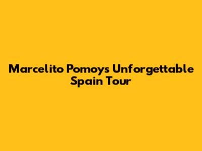 Marcelito Pomoy's Unforgettable Spain Tour