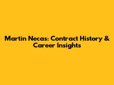 Martin Necas: Contract History & Career Insights