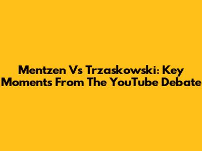 Mentzen Vs Trzaskowski: Key Moments From The YouTube Debate