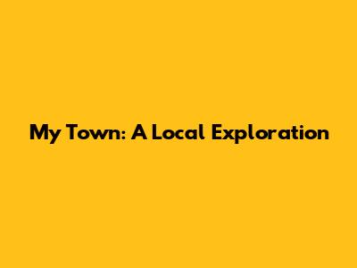 My Town: A Local Exploration