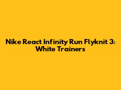 Nike React Infinity Run Flyknit 3: White Trainers