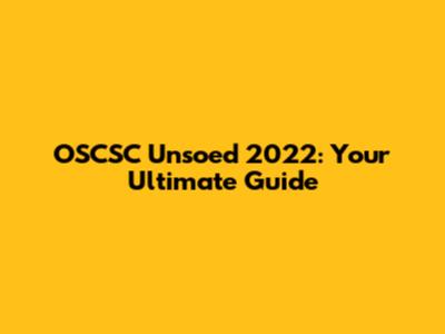 OSCSC Unsoed 2022: Your Ultimate Guide