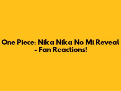 One Piece: Nika Nika No Mi Reveal - Fan Reactions!