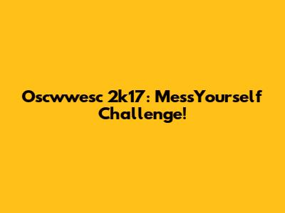 Oscwwesc 2k17: MessYourself Challenge!