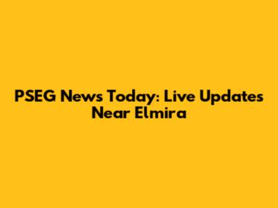 PSEG News Today: Live Updates Near Elmira