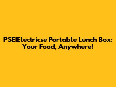 PSEIElectricse Portable Lunch Box: Your Food, Anywhere!