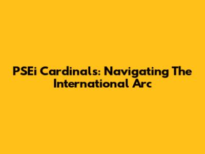 PSEi Cardinals: Navigating The International Arc