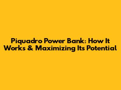 Piquadro Power Bank: How It Works & Maximizing Its Potential