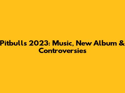 Pitbull's 2023: Music, New Album & Controversies