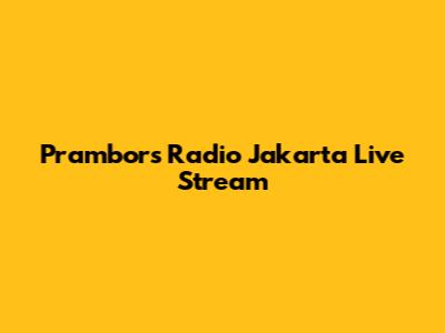 Prambors Radio Jakarta Live Stream