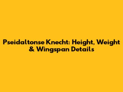 Pseidaltonse Knecht: Height, Weight & Wingspan Details