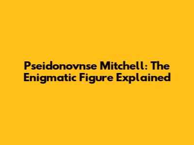 Pseidonovnse Mitchell: The Enigmatic Figure Explained