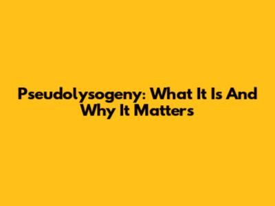 Pseudolysogeny: What It Is And Why It Matters