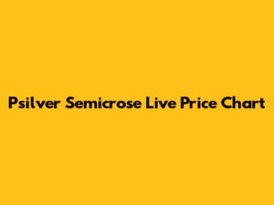 Psilver Semicrose Live Price Chart