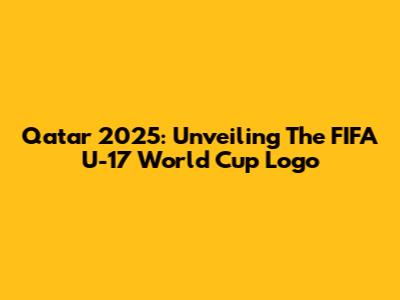 Qatar 2025: Unveiling The FIFA U-17 World Cup Logo