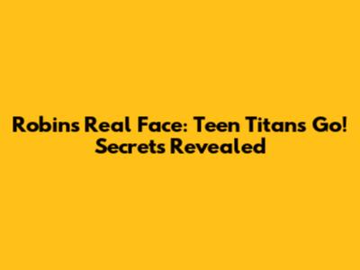 Robin's Real Face: Teen Titans Go! Secrets Revealed