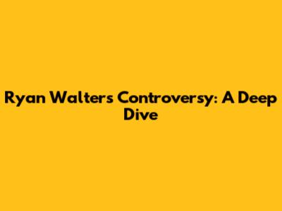 Ryan Walters Controversy: A Deep Dive