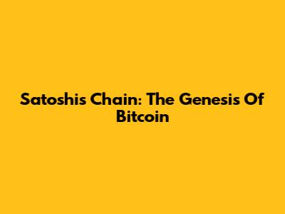 Satoshi's Chain: The Genesis Of Bitcoin