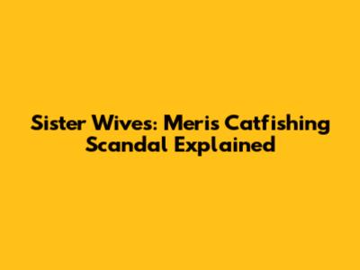 Sister Wives: Meri's Catfishing Scandal Explained