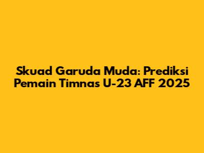 Skuad Garuda Muda: Prediksi Pemain Timnas U-23 AFF 2025