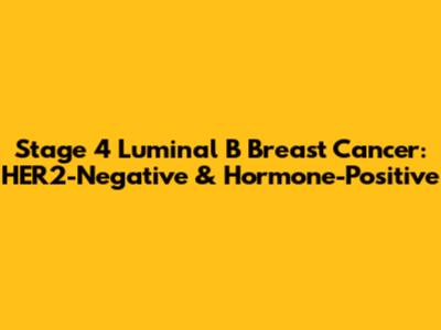 Stage 4 Luminal B Breast Cancer: HER2-Negative & Hormone-Positive