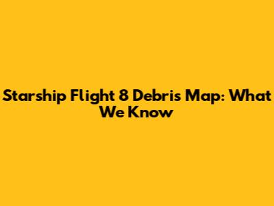 Starship Flight 8 Debris Map: What We Know