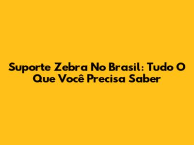 Suporte Zebra No Brasil: Tudo O Que Você Precisa Saber