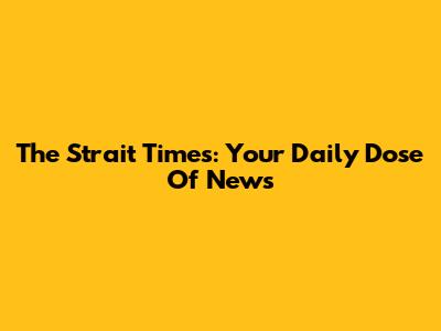 The Strait Times: Your Daily Dose Of News