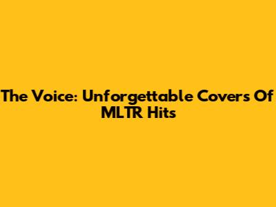 The Voice: Unforgettable Covers Of MLTR Hits