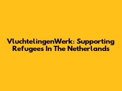 VluchtelingenWerk: Supporting Refugees In The Netherlands