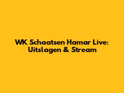 WK Schaatsen Hamar Live: Uitslagen & Stream