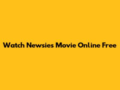 Watch Newsies Movie Online Free