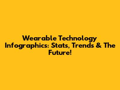 Wearable Technology Infographics: Stats, Trends & The Future!
