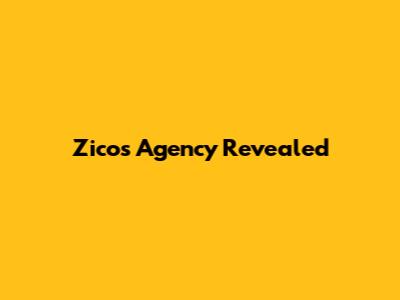 Zico's Agency Revealed